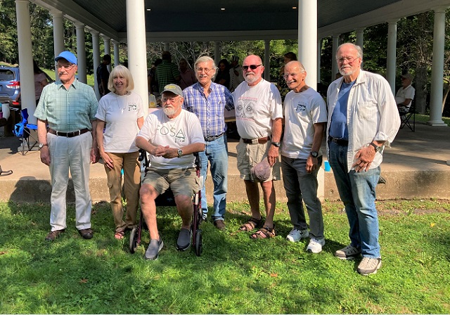 Seven original FOSA members who attended 25th anniversary picnic